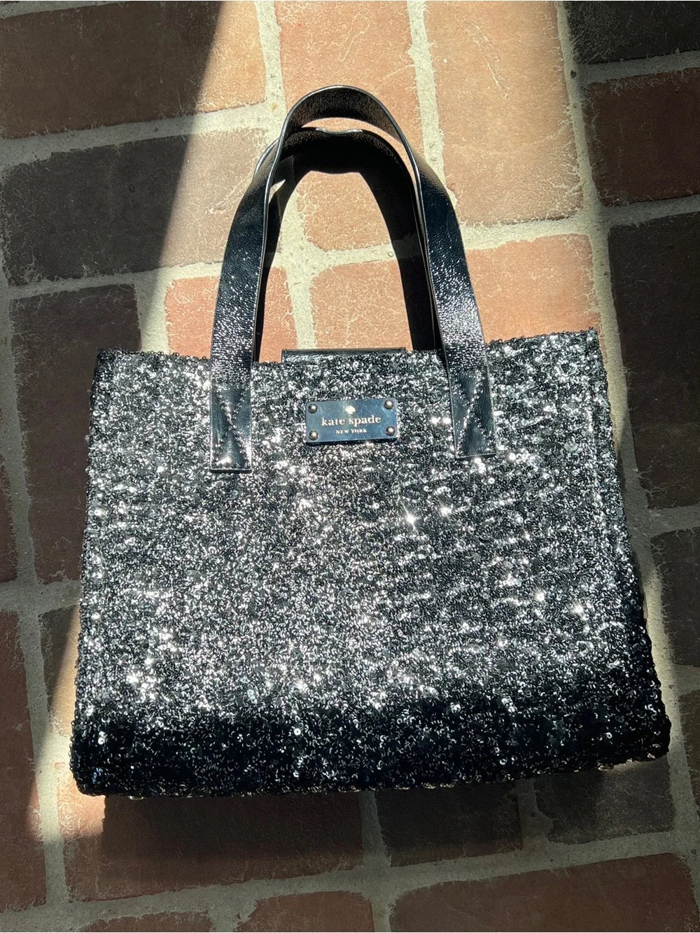 kate spade Black Glitter Tote Bag - Picture 3 of 5